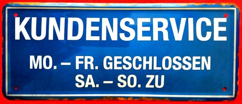 Blechschild 28x12