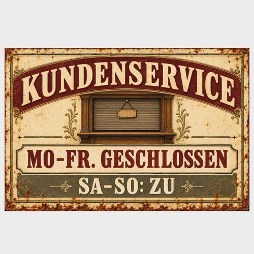Blechschild kundenservice - blechschild,