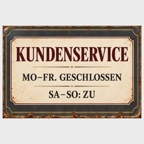 Blechschild kundenservice - blechschild,