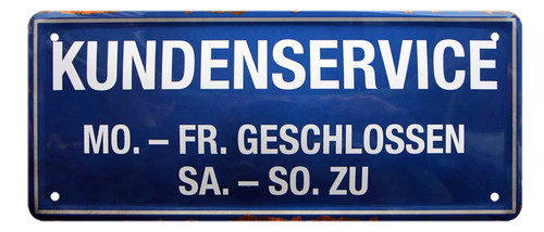 Kundenservice 28x12cm - , ''kundenservice''