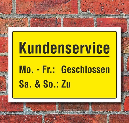 Schild kundenservice - schild,