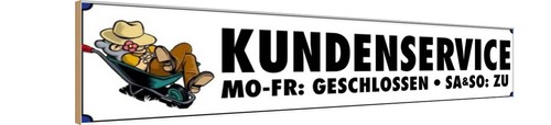 Holzschild 10x46 - , cm